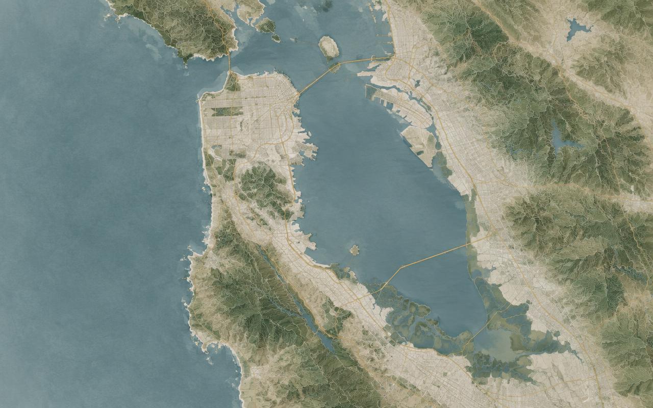 Illustrated view of the Peninsula within JB Plastering's wider Bay Area service territory